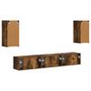 vidaXL TV Cabinet Set Wall-mounted 5 pcs Smoked Oak Engineered Wood