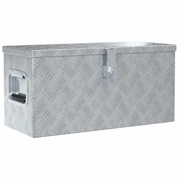 vidaXL Aluminium Box 61.5x26.5x30 cm Silver