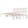 vidaXL Bed Frame with Headboard White 120 x 190 cm Solid Pine wood