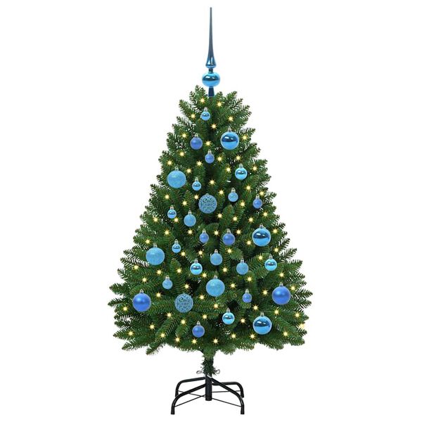 vidaXL Artificial Christmas Tree with Stand Green 120 cm PVC and Metal