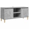 vidaXL TV Cabinet with Solid Wood Legs Concrete Grey 103,5x35x50 cm