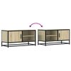 vidaXL TV Cabinet Sonoma Oak 80x34.5x40 cm Engineered Wood and Metal