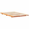 vidaXL Floor Bed Frame Wax brown 120 x190 cm Solid pine wood