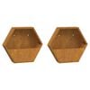 vidaXL Wall Planters 2 pcs Rusty Corten Steel 46x10x40 cm
