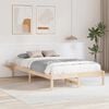 vidaXL Bed Frame Natural 135 x 190 cm Solid Pine Wood