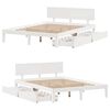 vidaXL Bed Frame with Drawers without Mattress White 140x200 cm