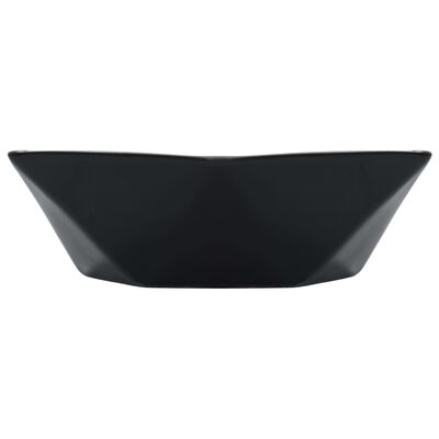 vidaXL Wash Basin 41x36.5x12 cm Ceramic Black