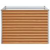 vidaXL Garden Raised Bed Light Brown 98 x 100 x 68 cm Galvanised Steel