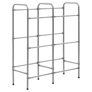 vidaXL Storage Shelf for 6 Crates Silver 96x33x116 cm Steel