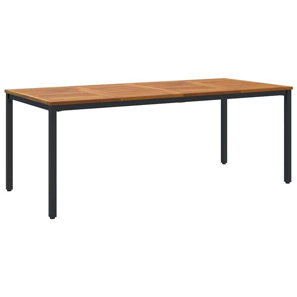 vidaXL Outdoor Tables Natural and black 200 x 90 x 75 cm