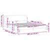 vidaXL Bed Frame "Dover" Light Grey 180x200 cm Super King Fabric
