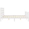 vidaXL Bed Frame without Mattress White King Size Solid Wood Pine
