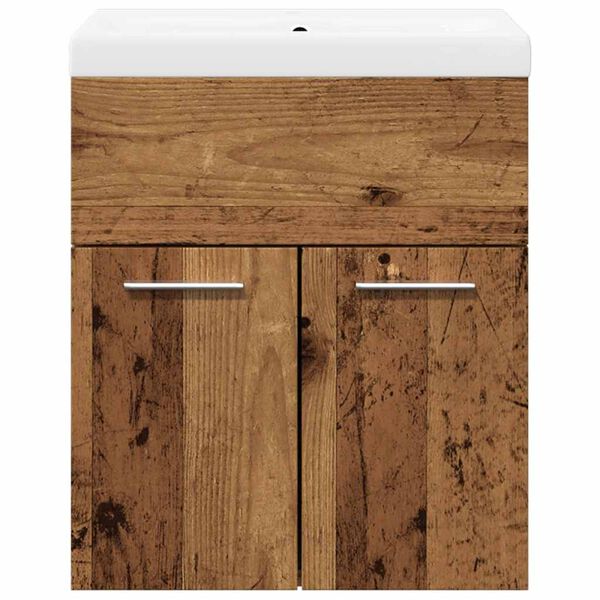 vidaXL 2 Piece Bathroom Furniture Set Old Wood Engineered Wood