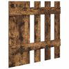 vidaXL Wall-Mounted Coat Rack with Mirror Smoked Oak 100 x 10 x 100 cm
