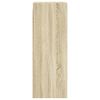 vidaXL Wall Cabinet with Glass Doors Sonoma Oak 35x37x100 cm