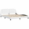 vidaXL Bed Frame without Mattress "Zadar" White 180x200 cm Super King Faux Leather