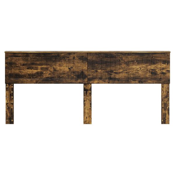 vidaXL Headboard Smoked Oak 200 cm Engineered wood