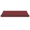 vidaXL Manual Retractable Awning with LEDs Burgundy 450x350 cm