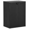 vidaXL Garden Cabinet | Black | 100% Polypropylene | Medium | Durable