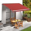 vidaXL Awning Top Sunshade Canvas Orange and Brown 4.5x3 m