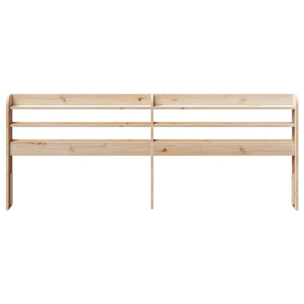 vidaXL Headboard with Shelves 200 cm Solid Wood Pine