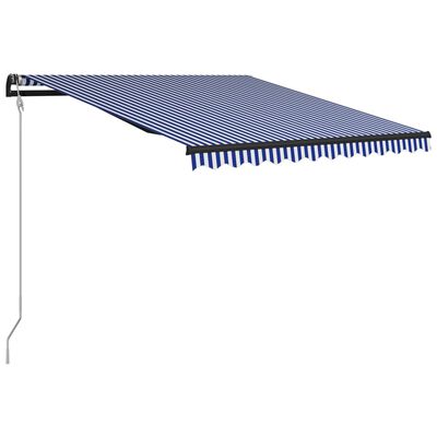 vidaXL Automatic Retractable Awning 300x250 cm Blue and White