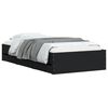 vidaXL Bed Frame with Drawers without Mattress Black 90x200 cm