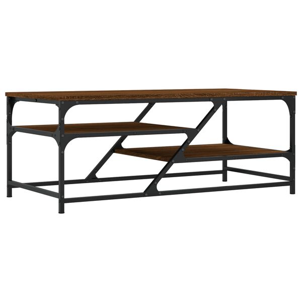 vidaXL Coffee Table Brown Oak 100x49x40 cm Engineered Wood