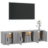 vidaXL 3 Piece TV Cabinet Set Grey Sonoma Engineered Wood