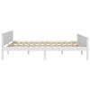 vidaXL Bed Frame without Mattress Solid Pinewood White 140x200 cm