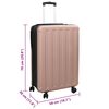 vidaXL Suitcase Folding Rose gold 50 x 30 x 76 cm ABS Plastic
