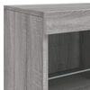 vidaXL Sideboard with LED Lights Grey Sonoma 202x37x67 cm