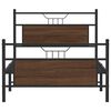 vidaXL Bed Frame without Mattress Brown Oak 107x203 cm Engineered Wood