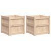 vidaXL Garden Planters 2 pcs Solid Wood Pine