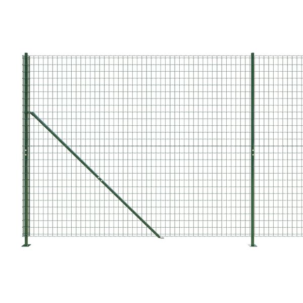 vidaXL Wire Mesh Fence with Flange Green 1.6x10 m