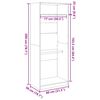 vidaXL Wardrobe White 80x50x200 cm Engineered Wood