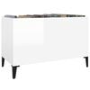 vidaXL Record Cabinet High Gloss White 74.5x38x48 cm Engineered Wood