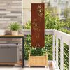 vidaXL Garden Privacy Screen Rusty 32 x 140 cm Weathering steel