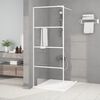 vidaXL Walk-in Shower Wall White 80x195 cm Clear ESG Glass