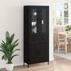 vidaXL Highboard Black Oak 69.5 x 34 x 180 cm Engineered Wood