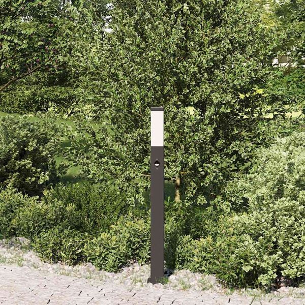 vidaXL Bollard Light with Sensor 80 cm Black IP44