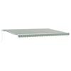vidaXL Retractable Awning Green and White 500 x 300 cm