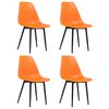vidaXL Dining Chairs 4 pcs Orange PP