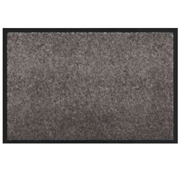 vidaXL Door Mat Light Grey 60 x 40 x 1.2 cm Teddy Fabric