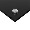 vidaXL Kitchen Backsplash Black 80 x 40 cm Tempered Glass