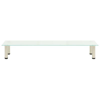 vidaXL TV Stand Frosted 120x35x17 cm Tempered Glass