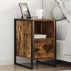 vidaXL Bedside Table Smoke Oak 39.5 x 30 x 50 cm Engineered Wood