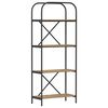 vidaXL Bookshelf 4-Tier 60 x 30 x 146 cm Engineered wood Artisan Oak