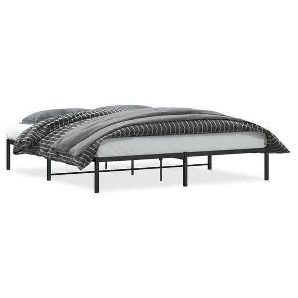vidaXL Metal Bed Frame without Mattress Black 183x213cm