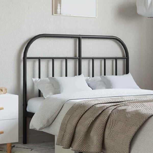 vidaXL Metal Replace Headboard Black 120 cm